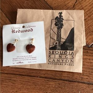 Redwood Heart Earrings by coMco